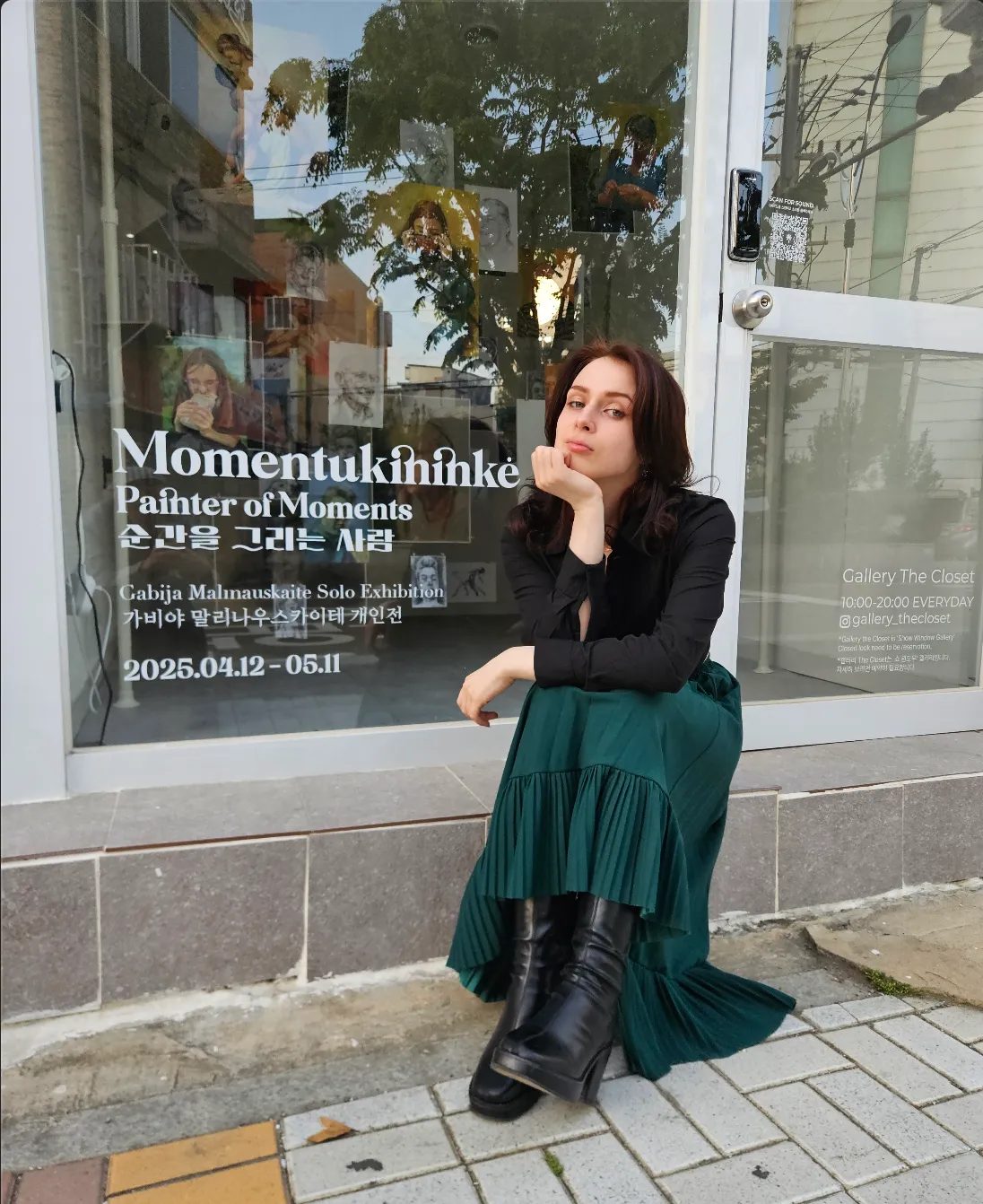 Gabija Malinauskaitė prie galerijos „The Closet“