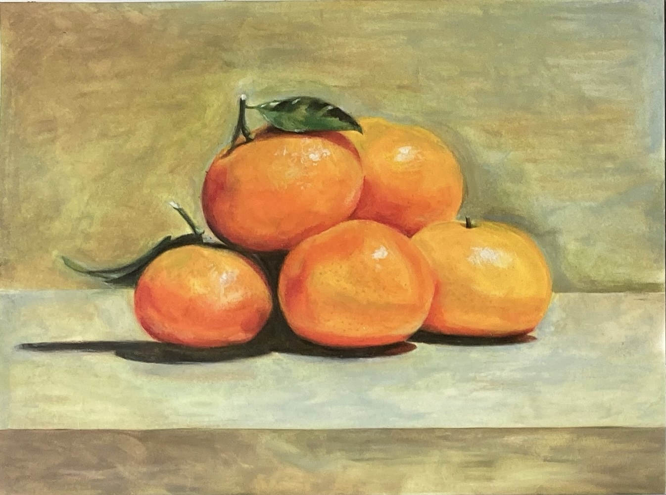Still-life painting of oranges by Gabija Malina